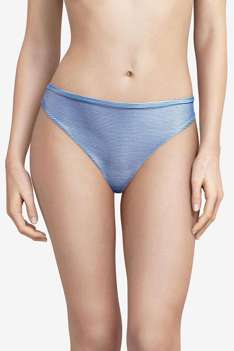 Bas de maillot rayé Belize - Ciel et écru - Fémilet