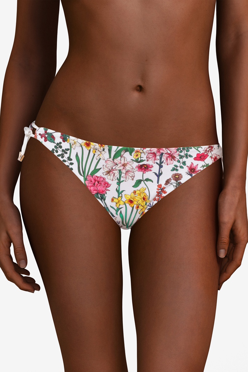 Bas de maillot Flowers - Ecru et noir - Chantelle