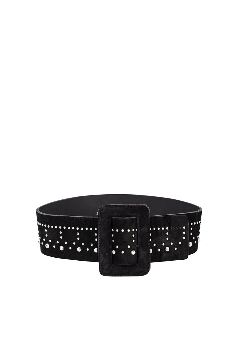 Ceinture en cuir de veau Noir - IKKS