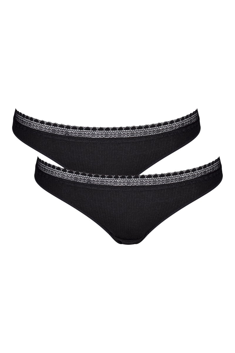 2 strings Go Ribbed Noir