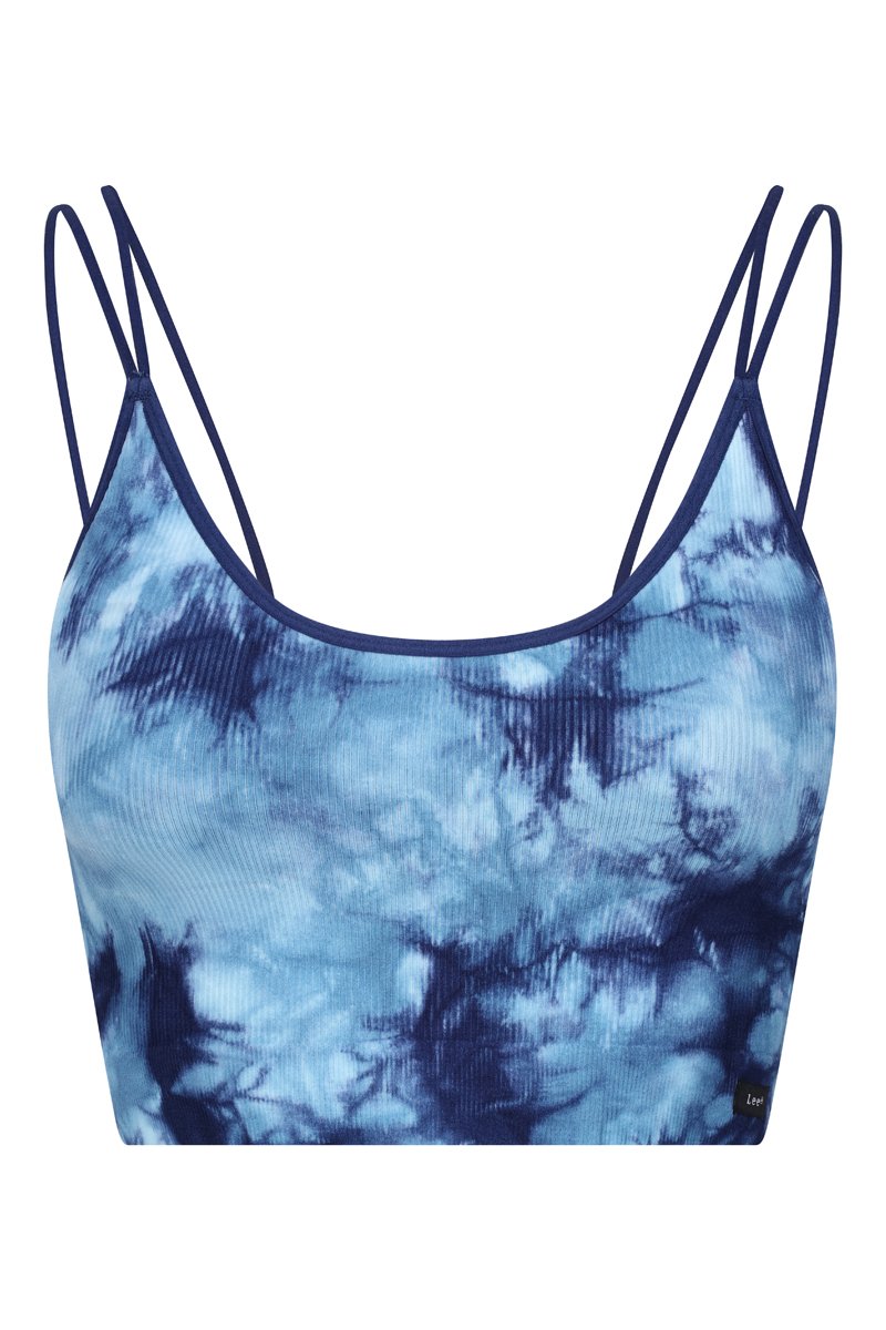 Brassière tie ad dye Bleu