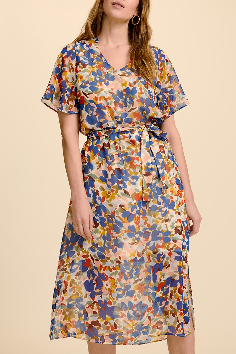 Robe midi - Bleu marine - IKKS