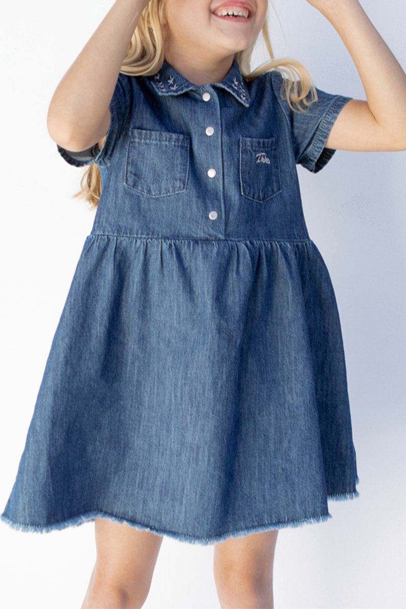 Robe chemise - Bleu - IKKS Junior
