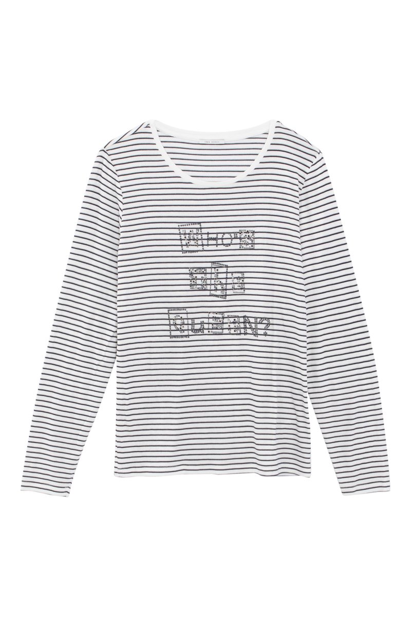 T-shirt - Blanc et noir - IKKS