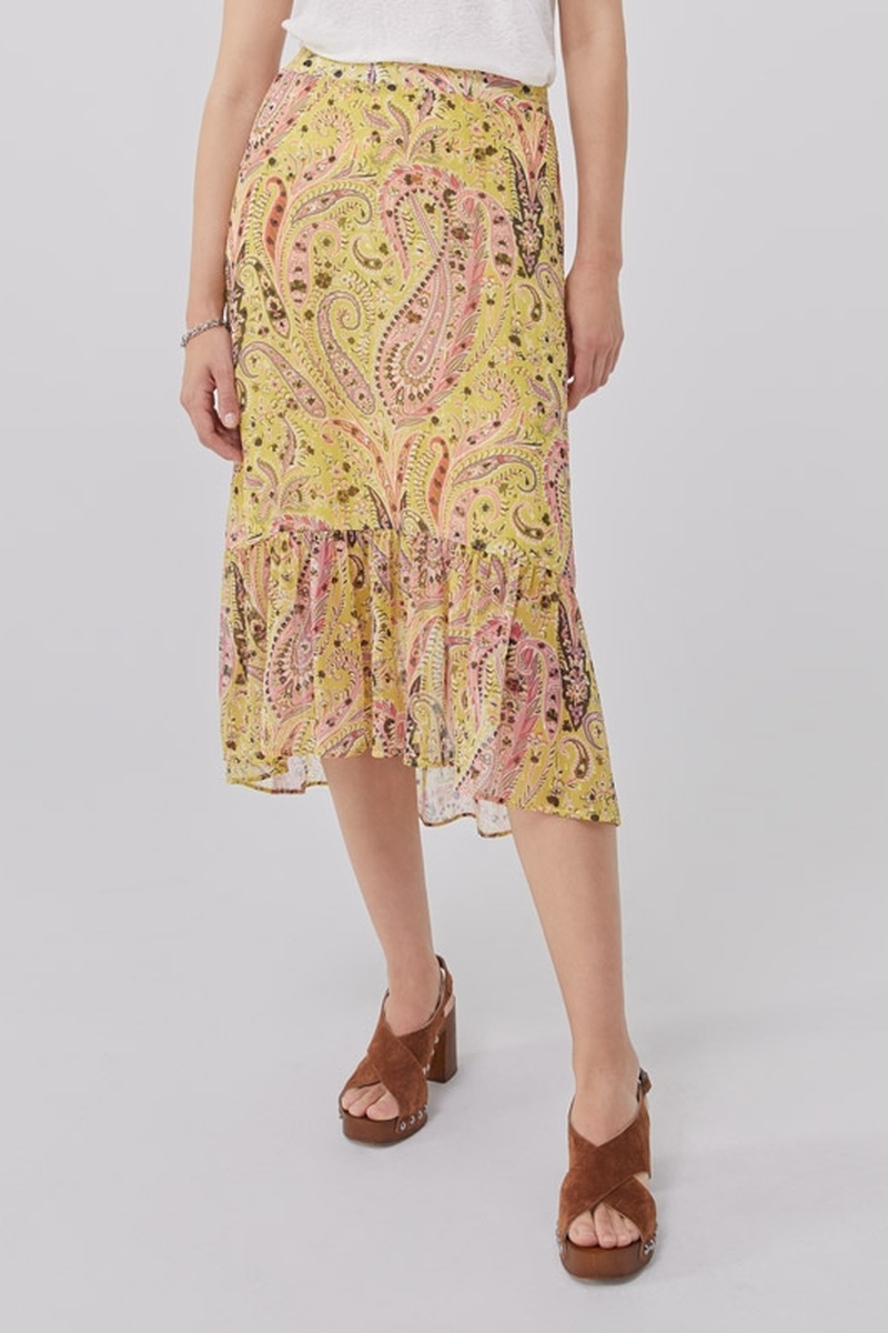 Jupe midi Jaune - IKKS