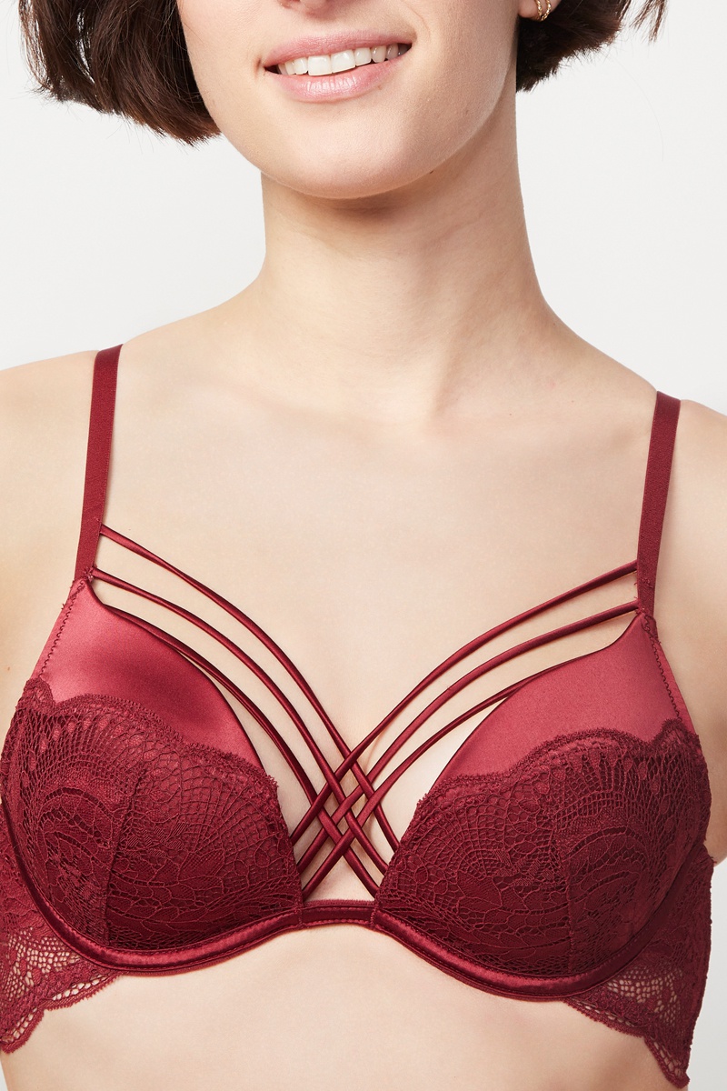Soutien-gorge push-up Obsessiz Bordeaux