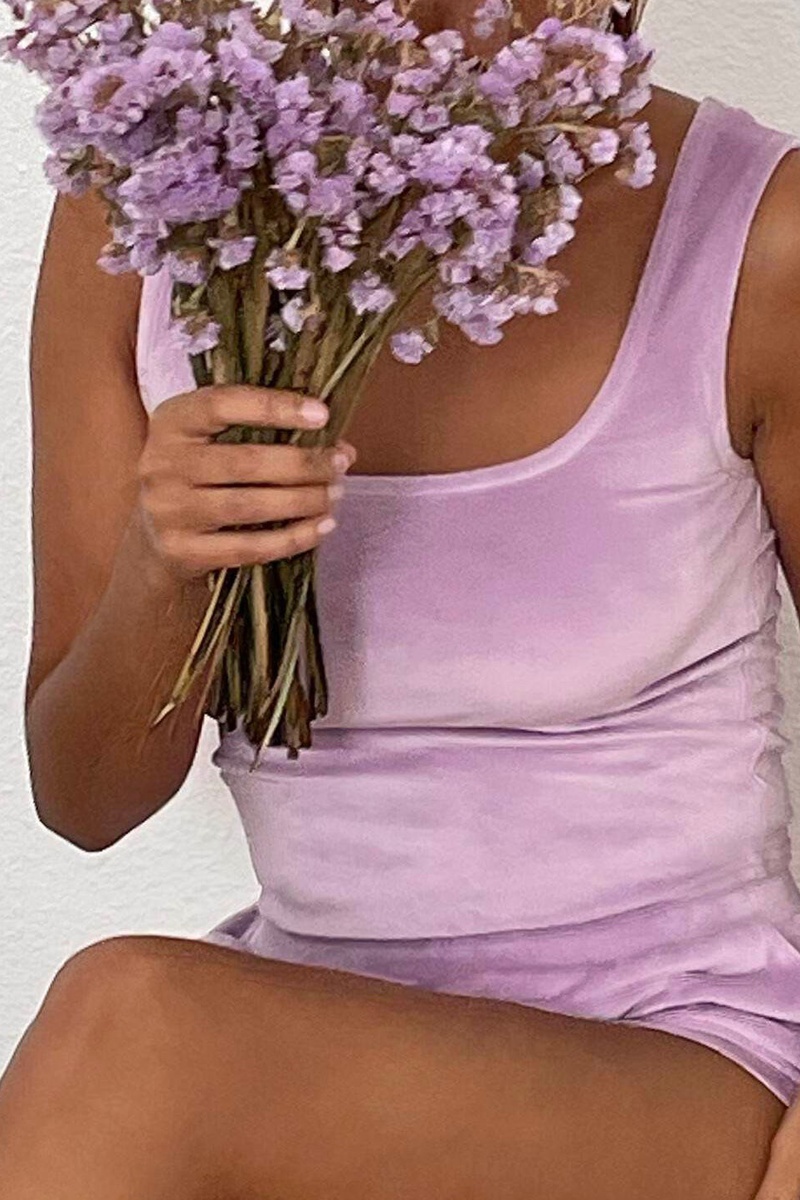 Top en velours Nilsiz Violet