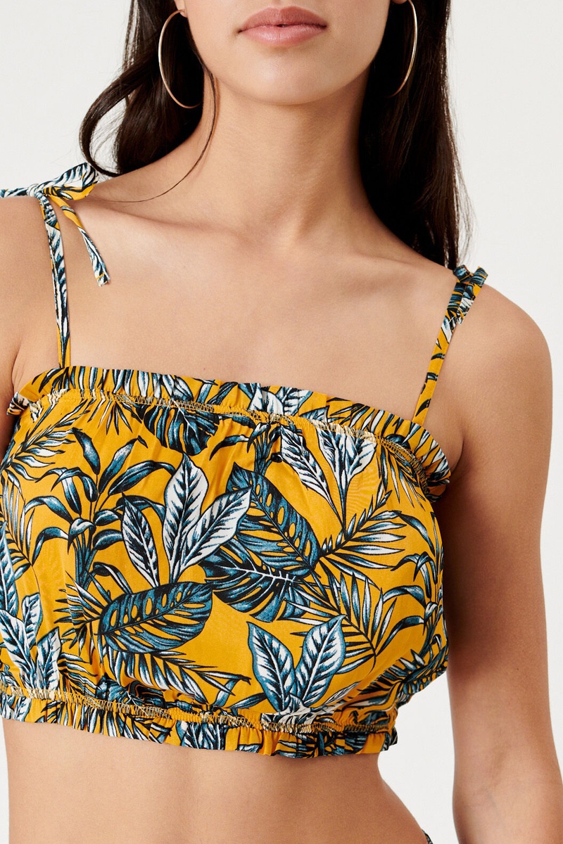 Crop top Judiz Jaune