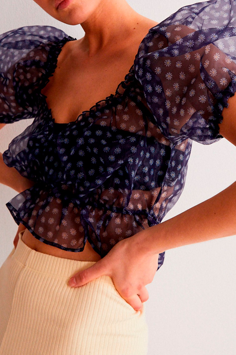 Top Paquerettiz Bleu marine