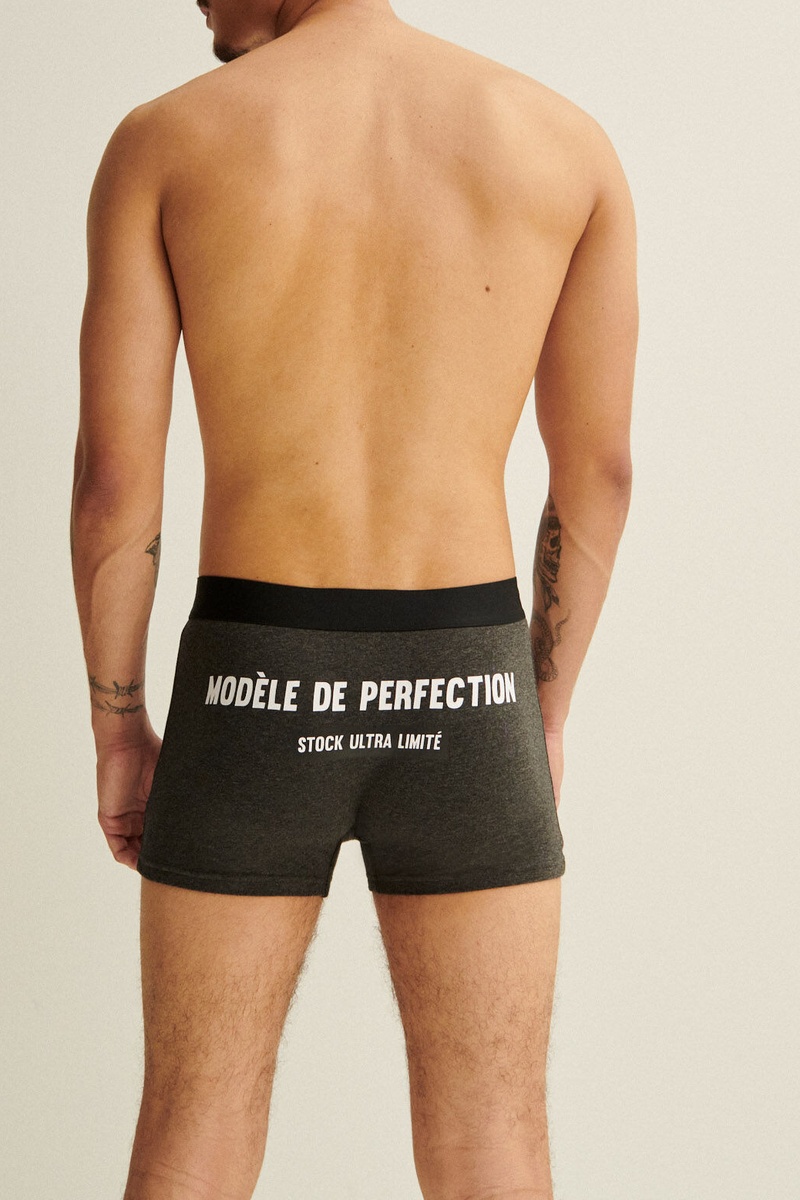 Boxer New Katchiz Momodeliz Gris foncé chiné