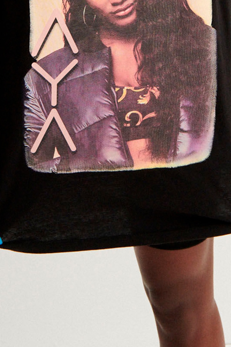 Tunique en coton biologique Aya Nakamura Fanayiz - Noir