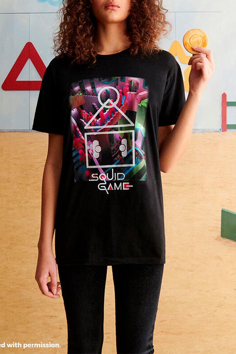 T-shirt Squid Game Squidgamiz Noir et rose