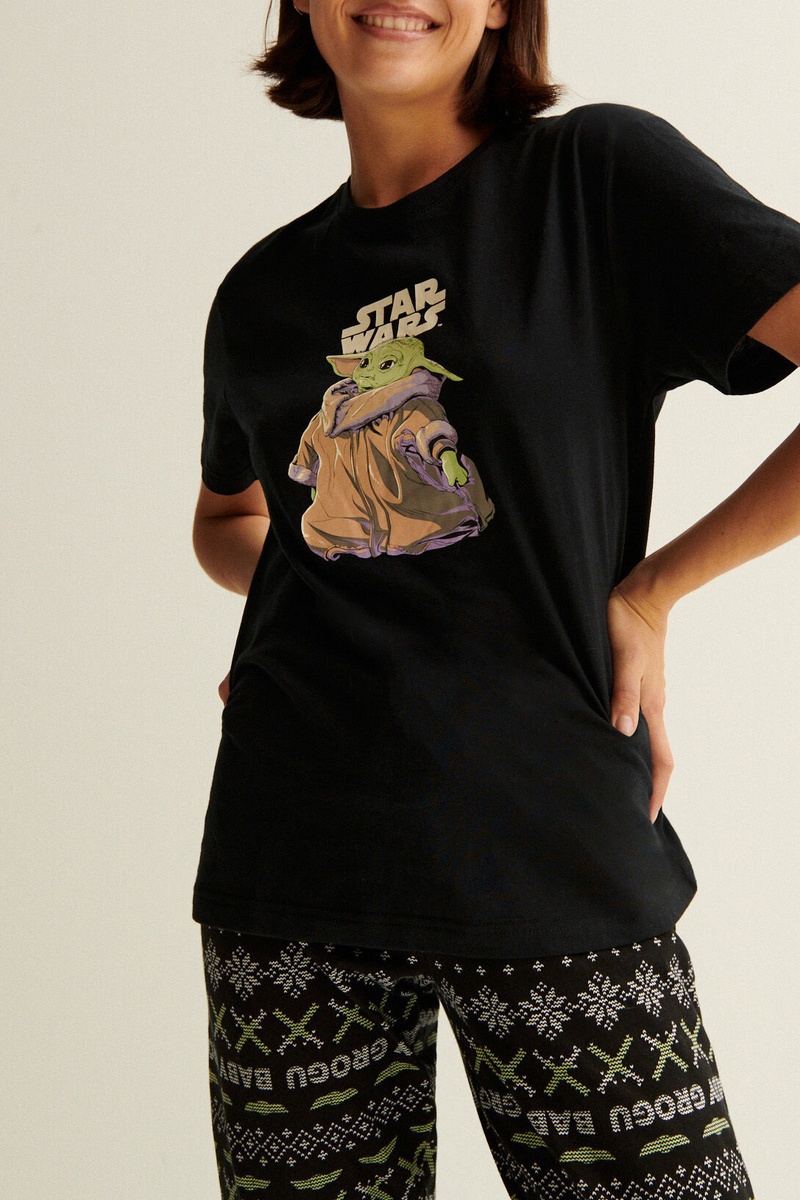 T-shirt Grogu The Mandalorian Star Wars Babyodiz - Noir