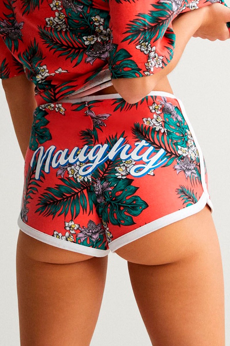 Short Meeko et Percy Pocahontas Disney Tropinaughtiz - Rouge et vert