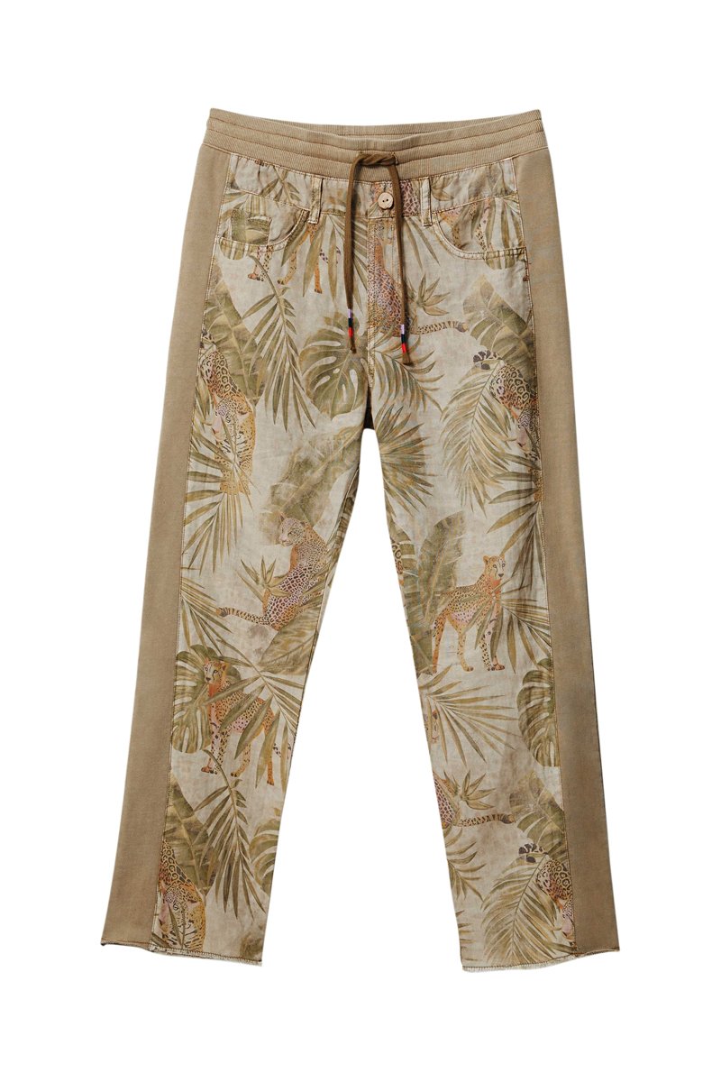 Pantalon taille haute Jungle - Beige