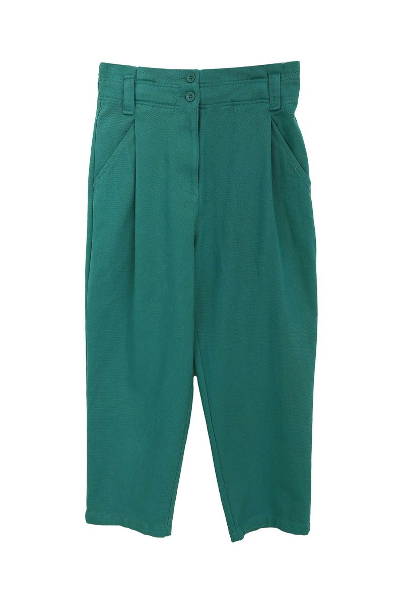 Pantalon - Vert émeraude - 100% coton