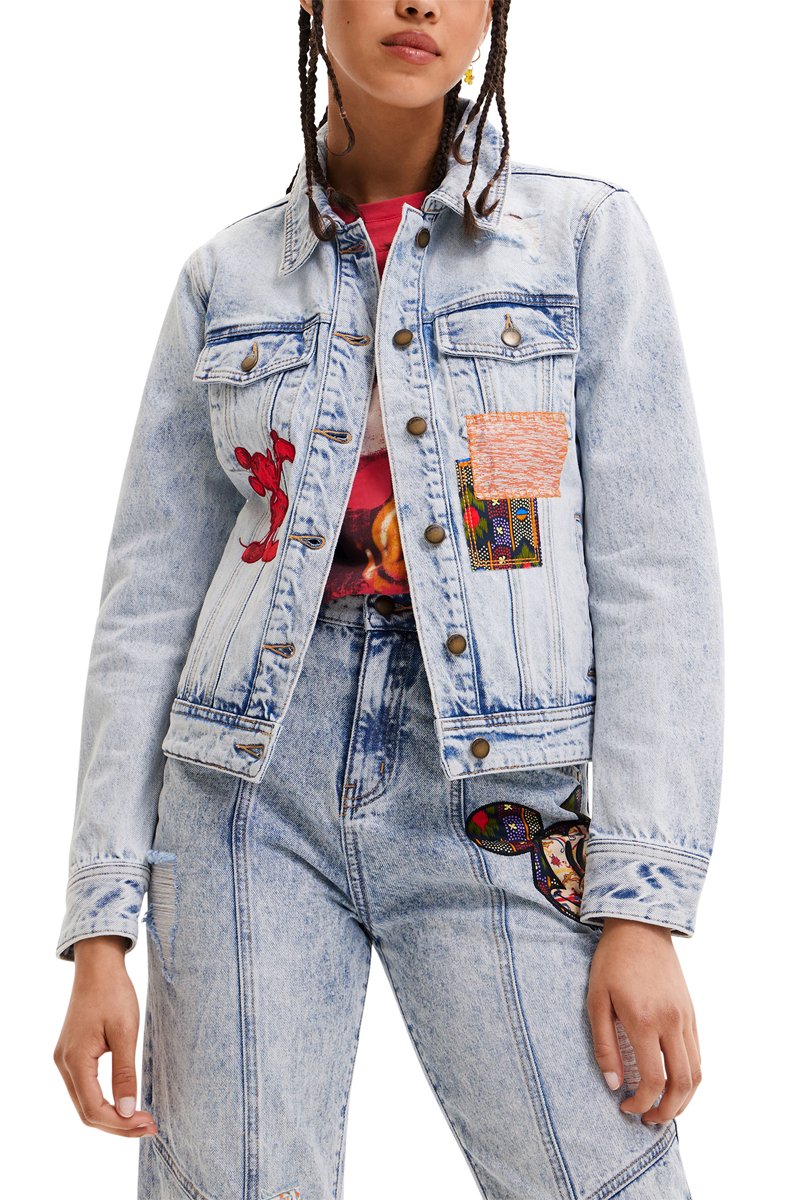 Veste en jean Mickey Disney Ciel