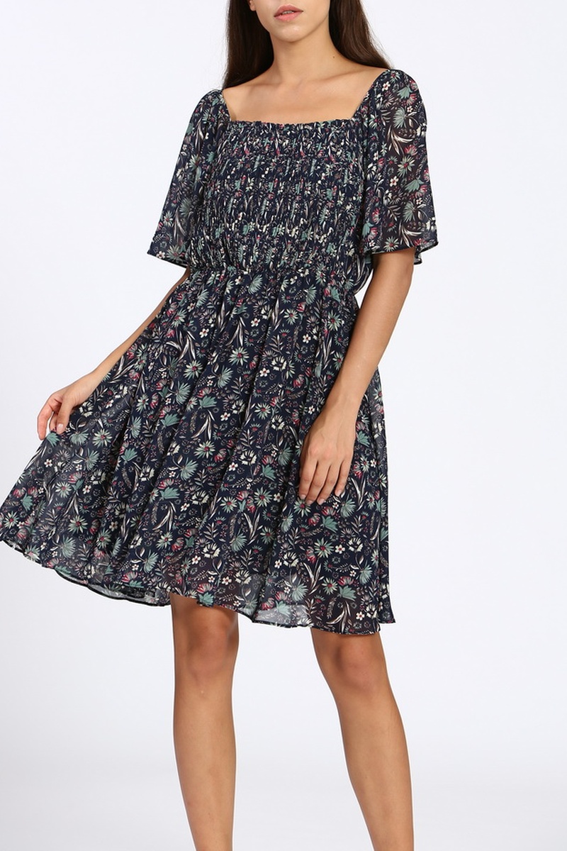 Robe droite - Bleu marine