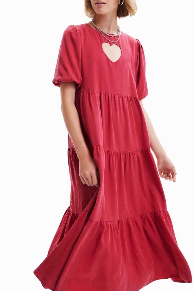 Robe midi - Rouge