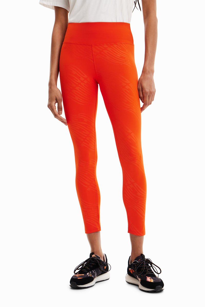 Legging 7/8 taille haute Orange