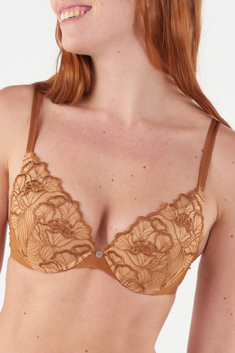 Soutien-gorge push-up Flora Terre de Sienne - Maison Lejaby