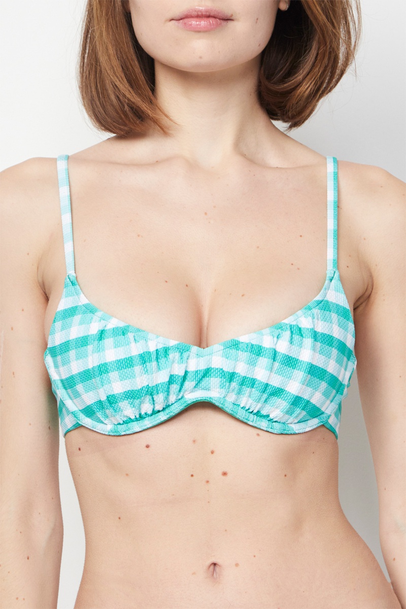 Haut de maillot Portofino - Vert et blanc - Seafolly