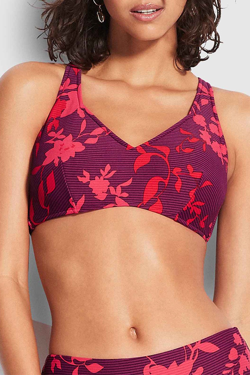Haut de maillot Florence - Violet et rouge - Seafolly
