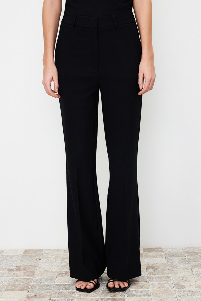 Pantalon bootcut taille haute - Noir