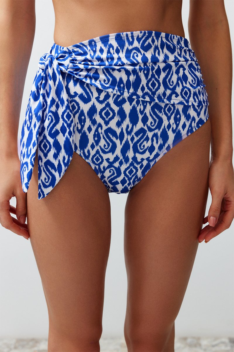 Bas de maillot - Bleu et blanc