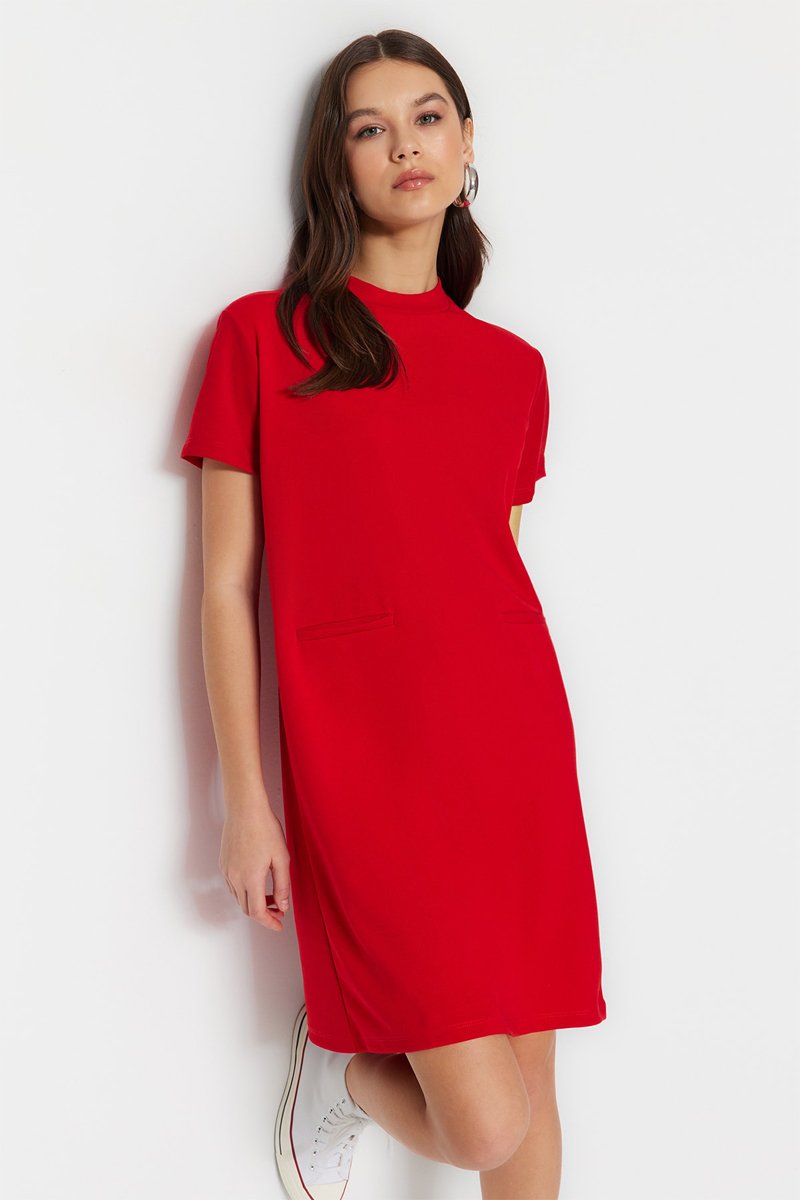 Robe t-shirt - Rouge