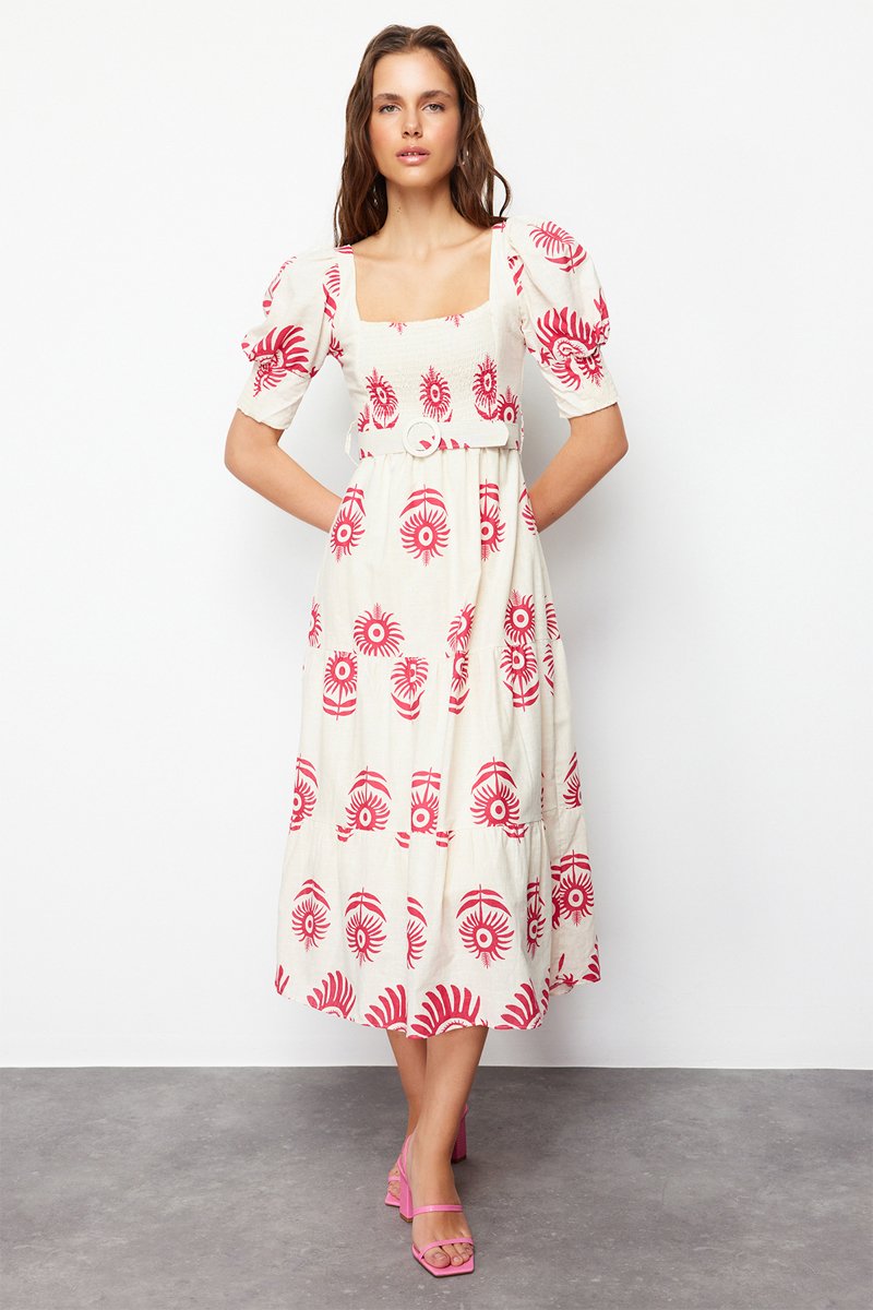 Robe midi - Rose