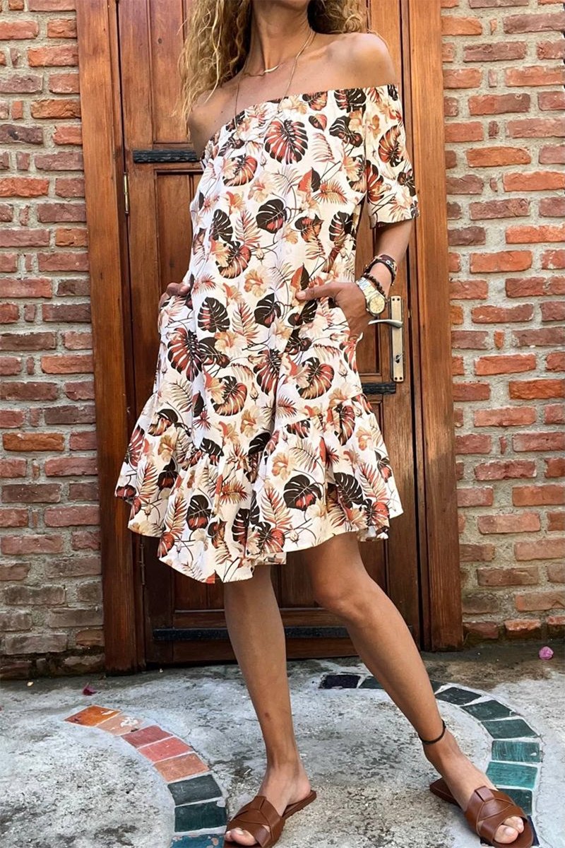 Robe volantée - Ecru