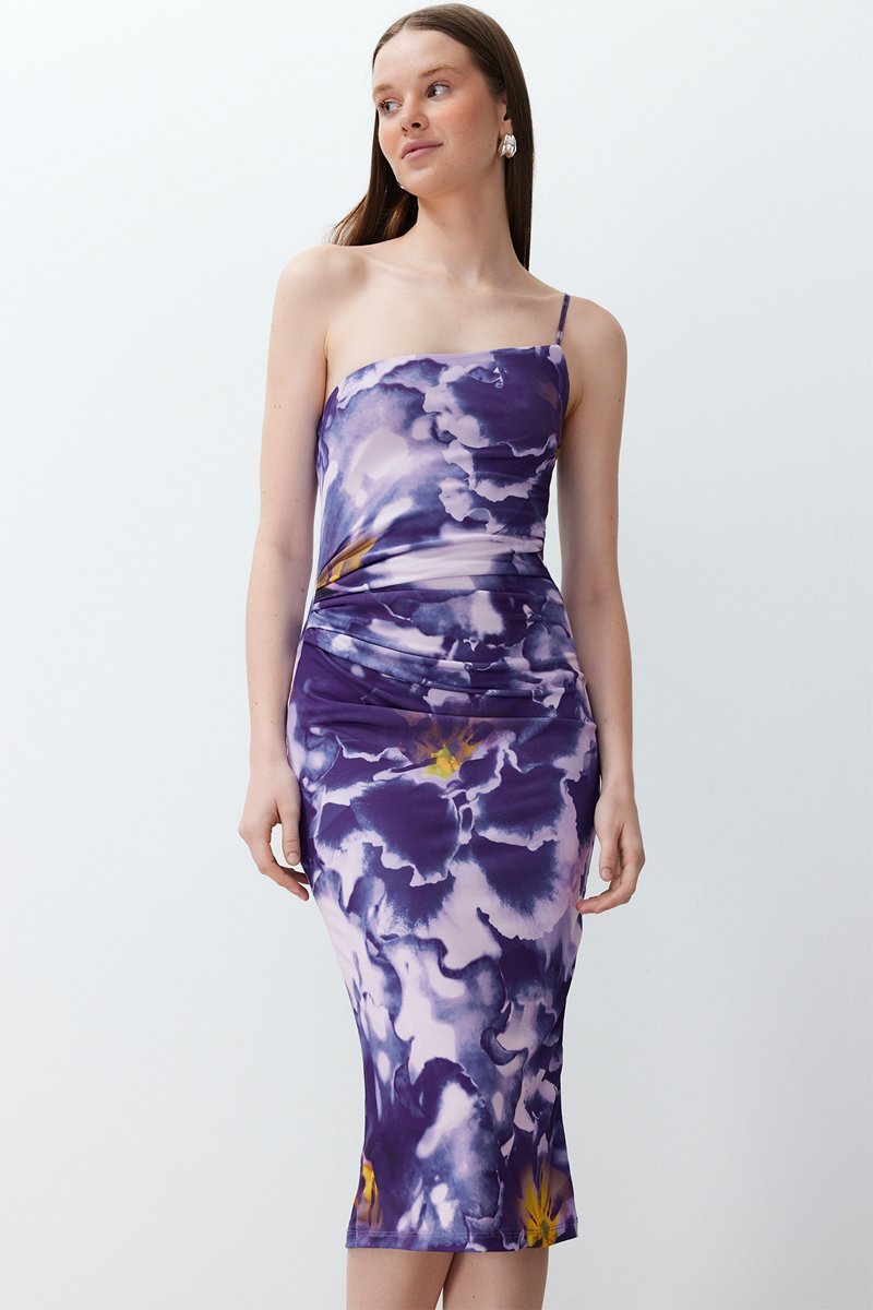 Robe asymétrique - Mauve