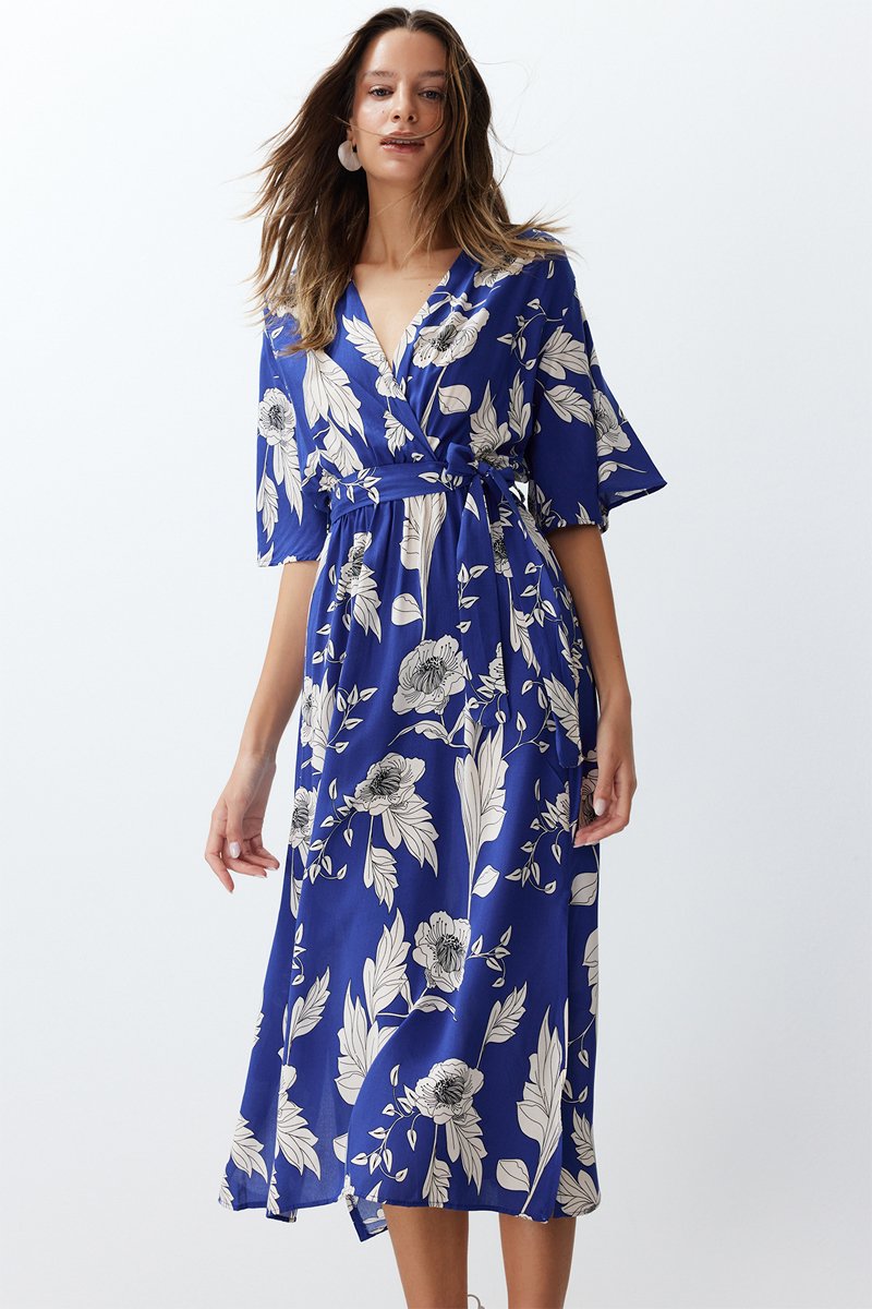 Robe midi - Bleu roi