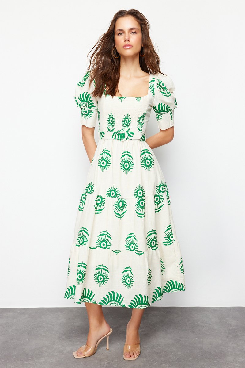 Robe midi - Vert