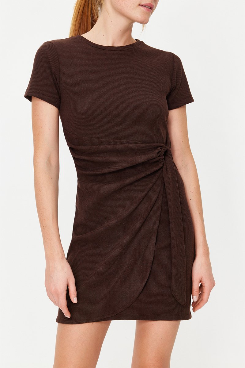 Robe droite - Marron