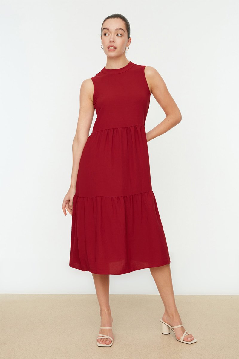 Robe trapèze - Bordeaux