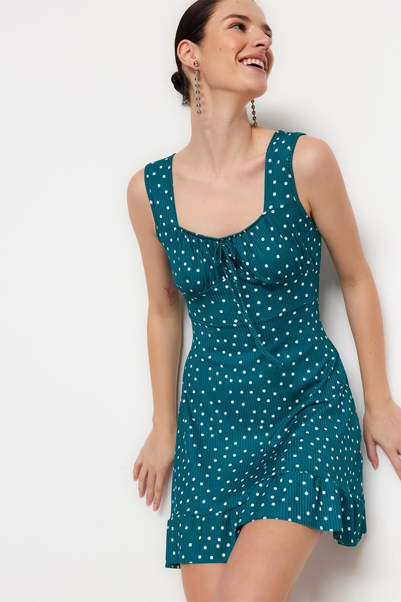 Robe patineuse - Vert olive