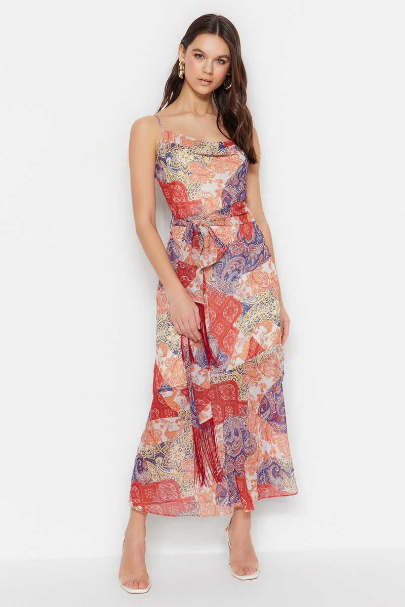 Robe midi - Multicolore