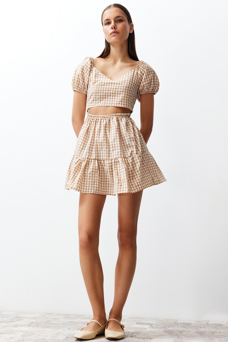 Robe patineuse - Camel