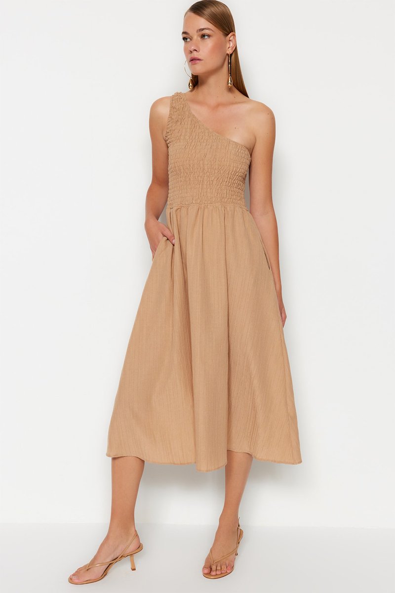 Robe midi - Camel