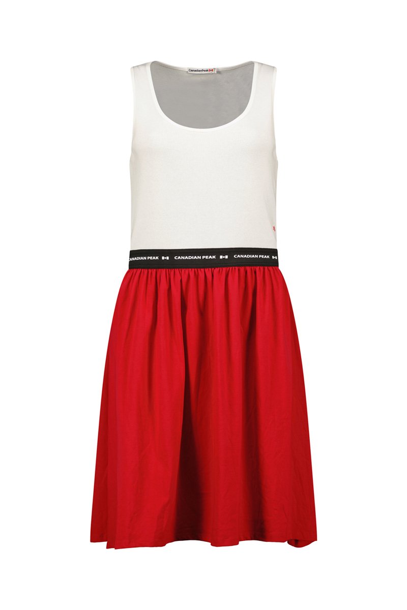 Robe t-shirt Jodieak - Blanc et rouge