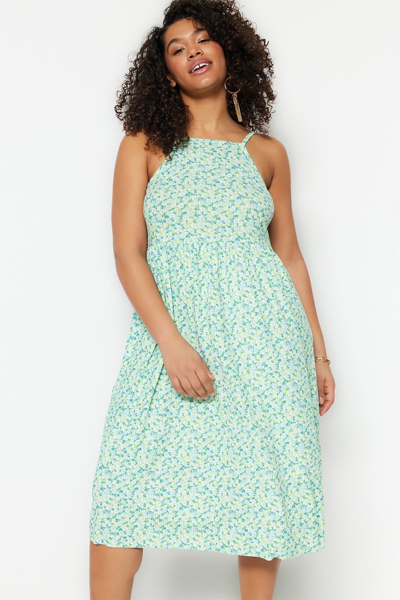 Robe midi - Vert clair