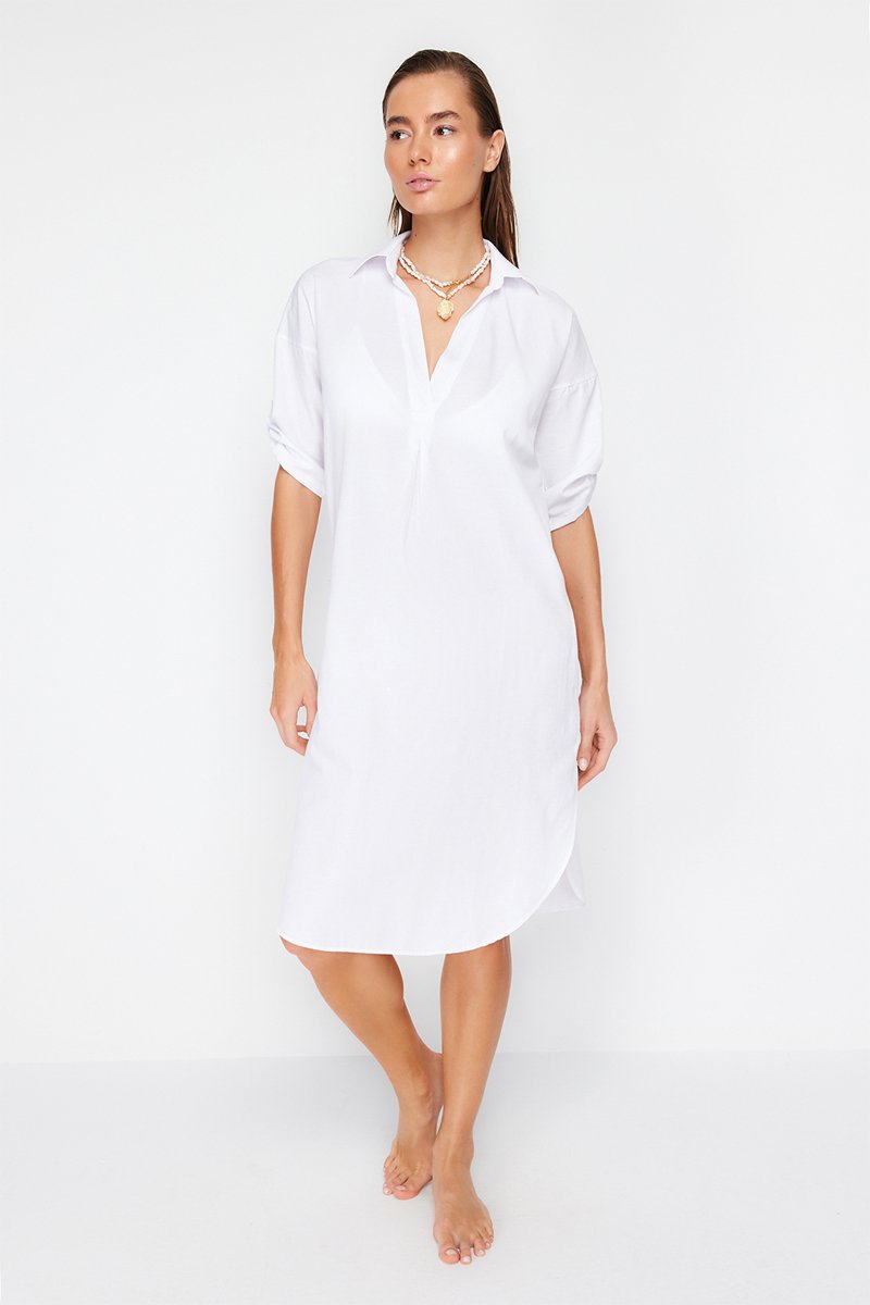 Robe midi - Blanc
