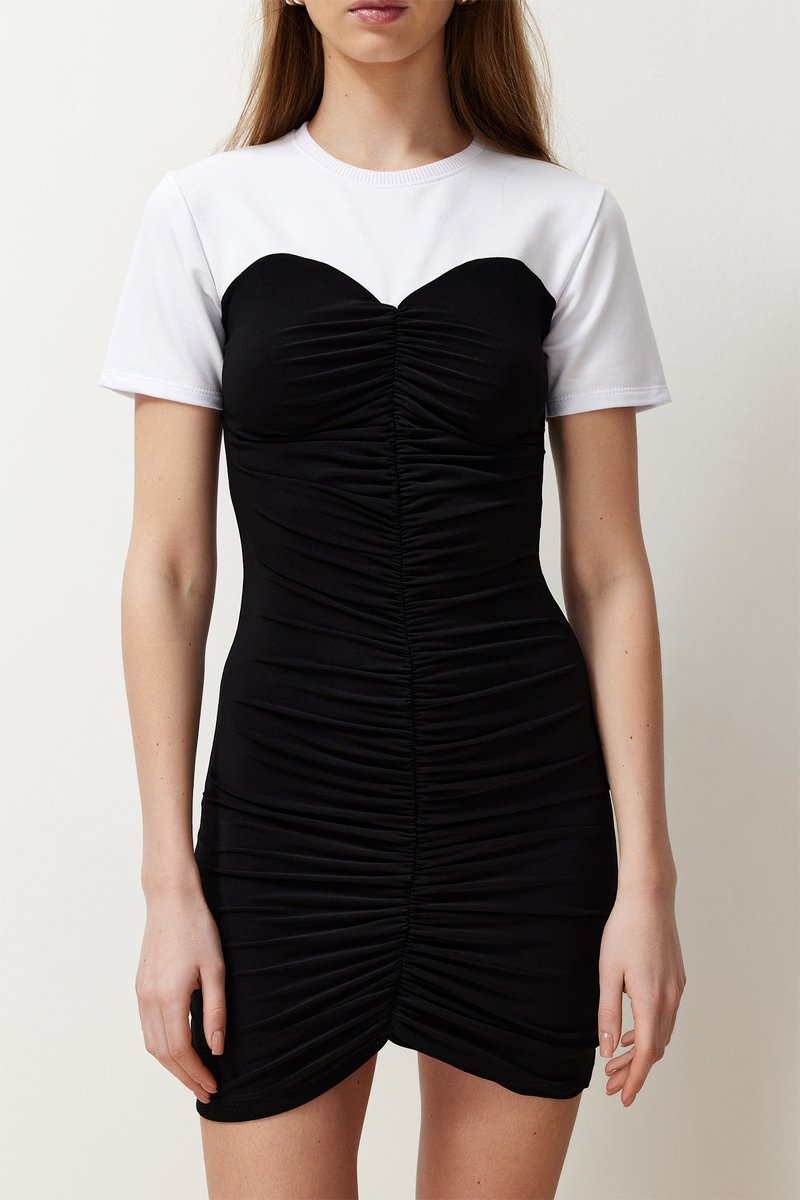 Robe trompe-l’œil - Noir