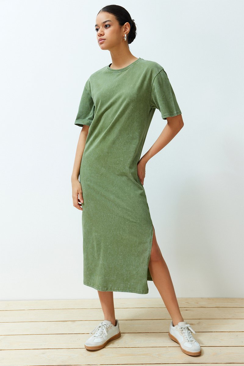 Robe midi - Kaki