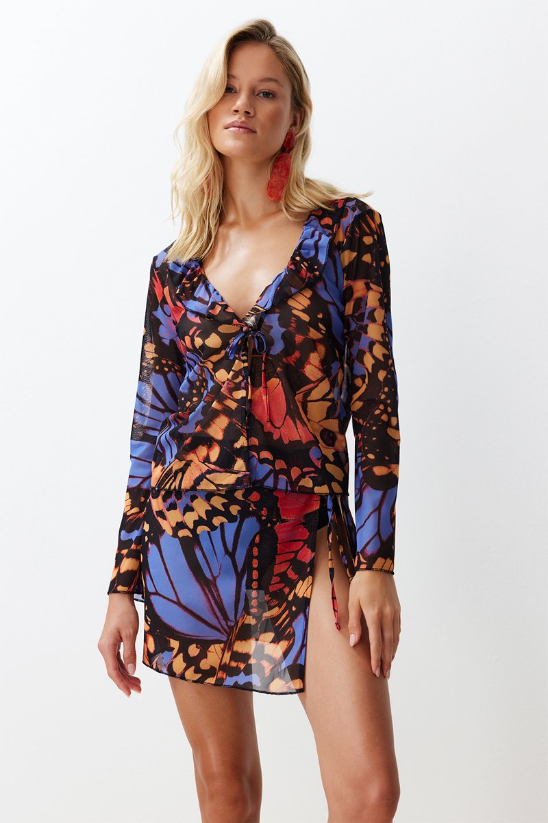 Chemisier et jupe - Bleu