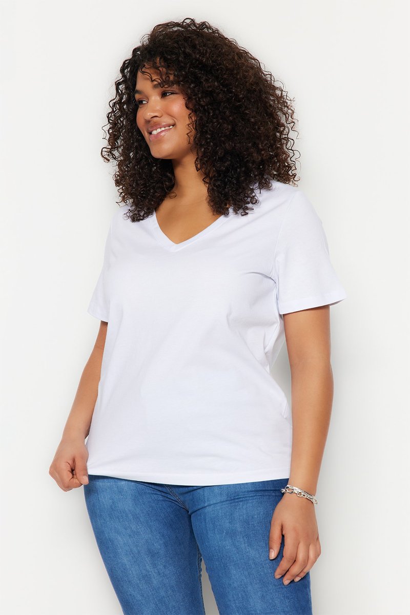 T-shirt Plus Size Blanc