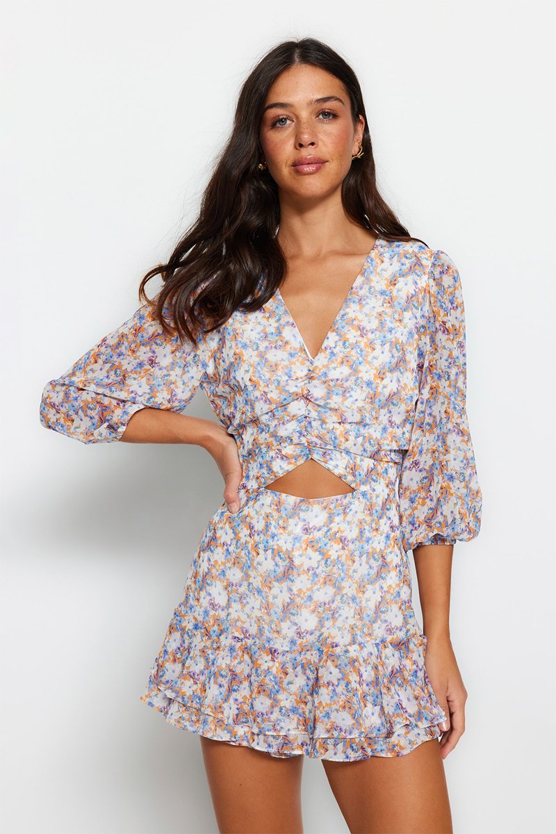 Combishort trompe-l’œil - Multicolore