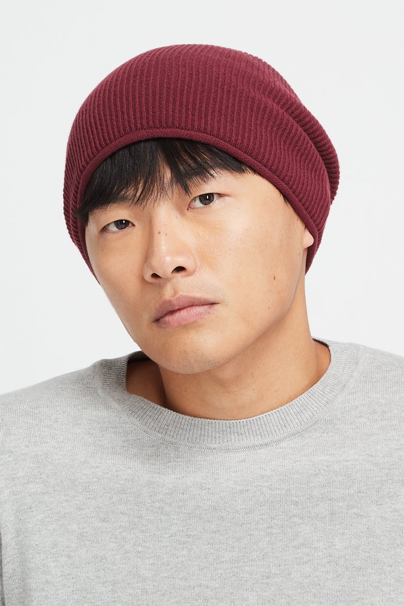Bonnet en laine Bordeaux